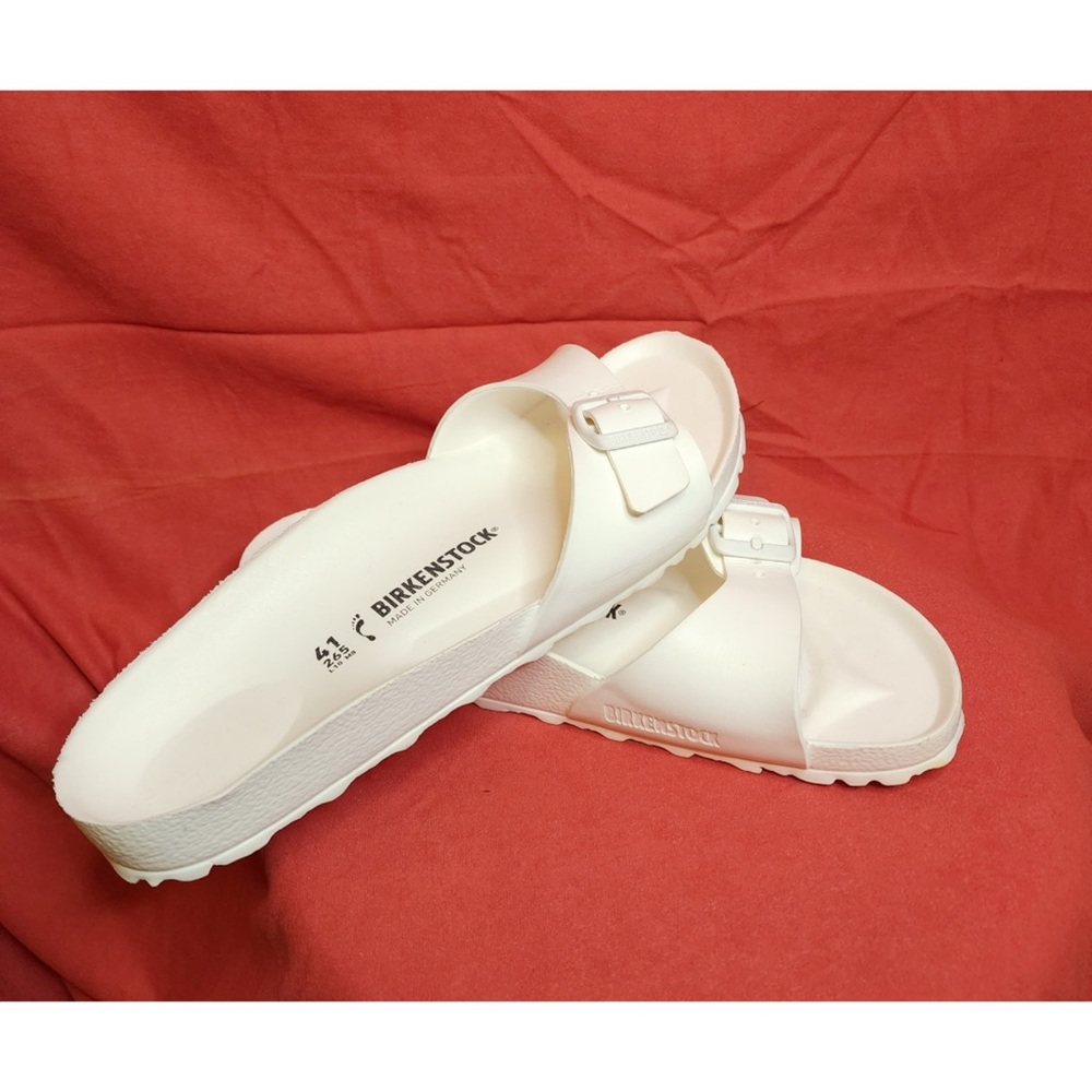 Birkenstock white slides